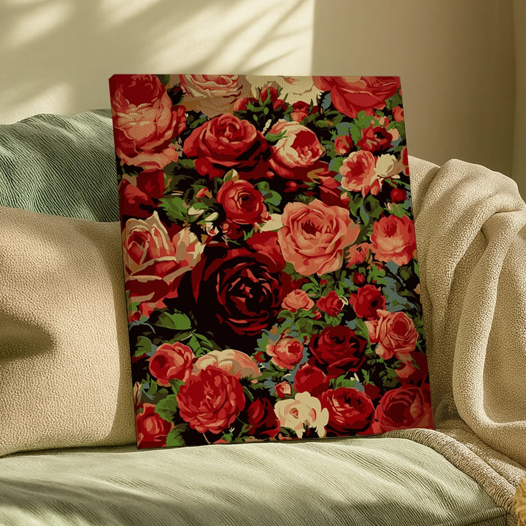 Red Roses - Paint by Numbers Kit – ArtSpark