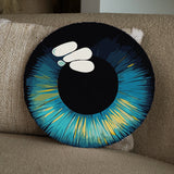 Digital painting of a detailed blue and yellow human iris