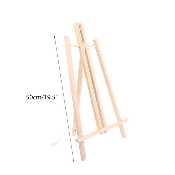 19.5 inch pine wood easel standing upright – ideal for tabletop painting
