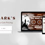 grey background with computer, tablets showcasing artspark website and designs and a text on left 
