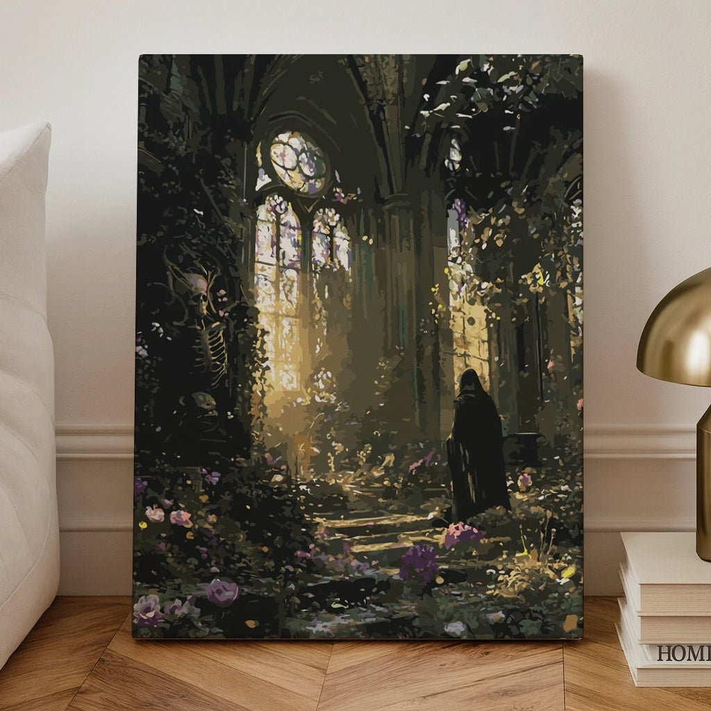 Forgotten Chapel - Paint by Numbers Kit | Mystical & Gothic Art – ArtSpark