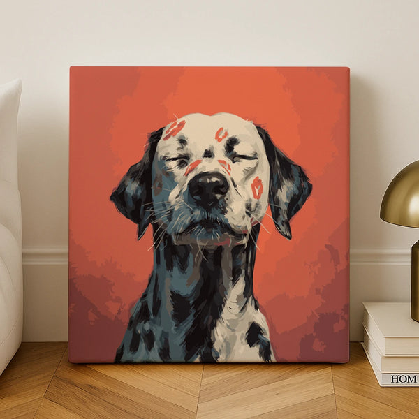 Kissing Dalmatian