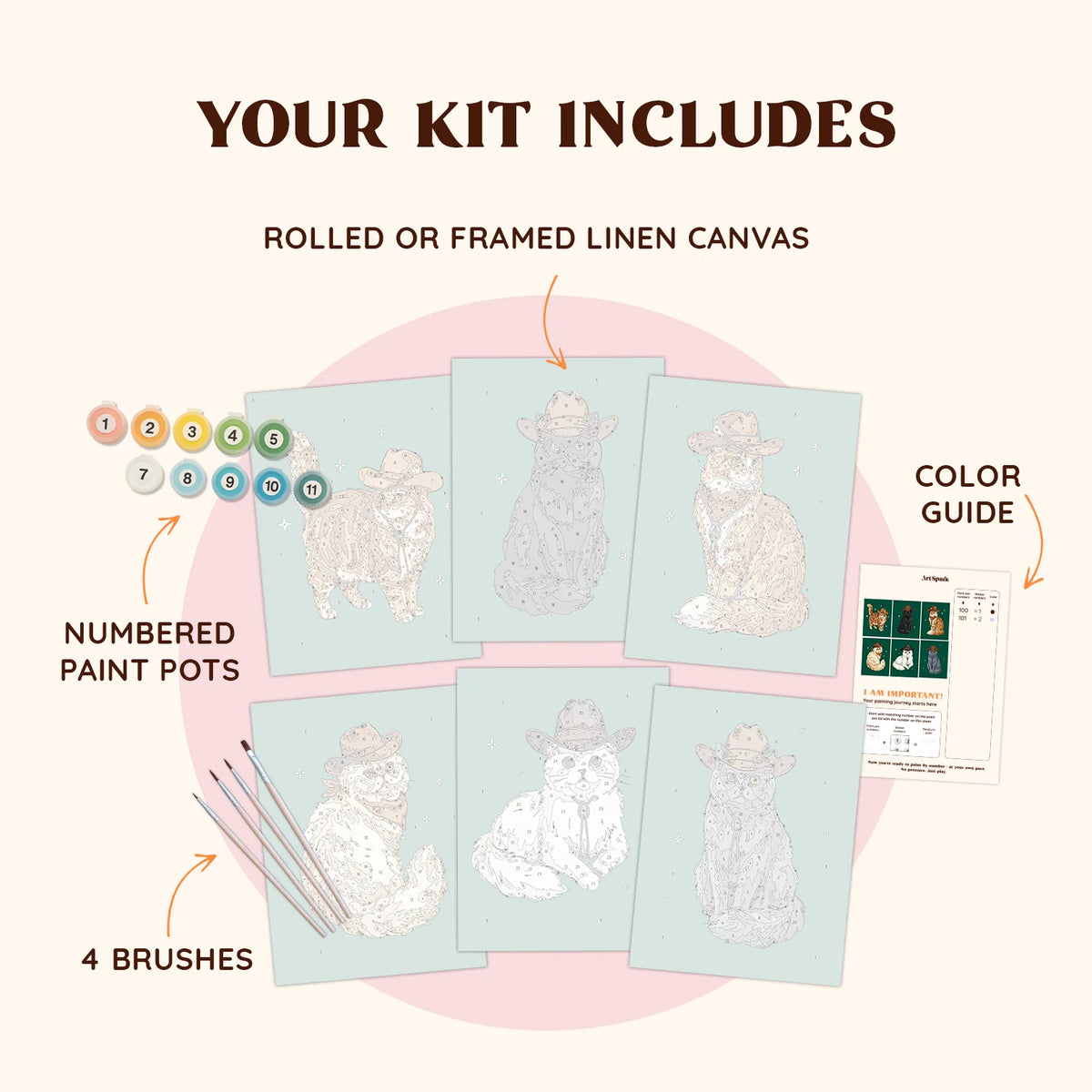 Western Cats (Set of 6)