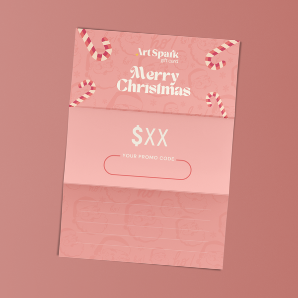 ArtSpark gift card, Candy Cane design