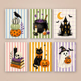 Striped Spooks paint by numbers set of 6