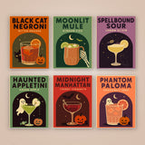 Haunted Happy Hour paint by numbers set of 6