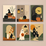 Cozy Haunt paint by numbers set of 6