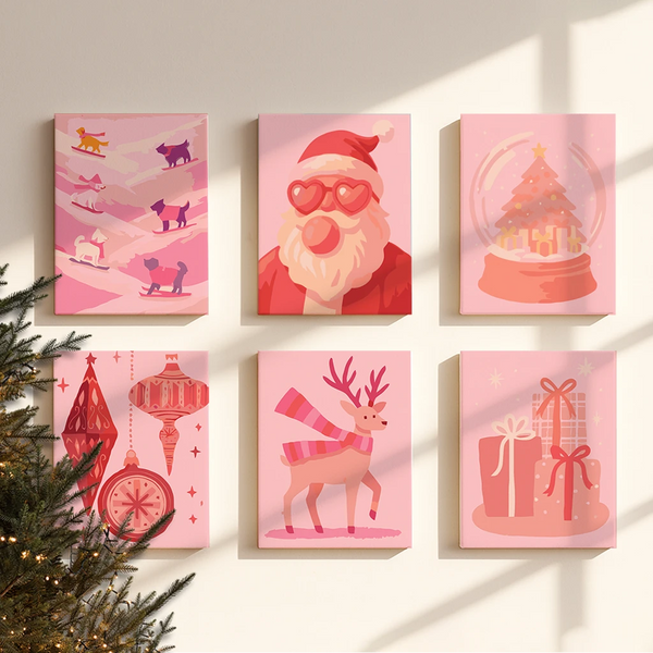 Pink Christmas Vibes (Set of 6)