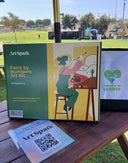 ArtSpark paint by numbers kit on a table at RiverFest with Friends of the LA River