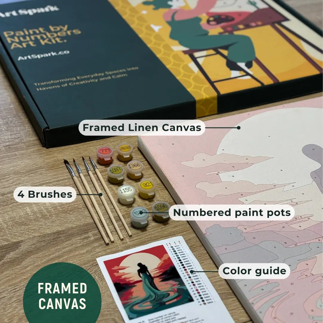 Roses and Ruins - Paint by Numbers Kit | Gothic & Nature-Inspired Art ...