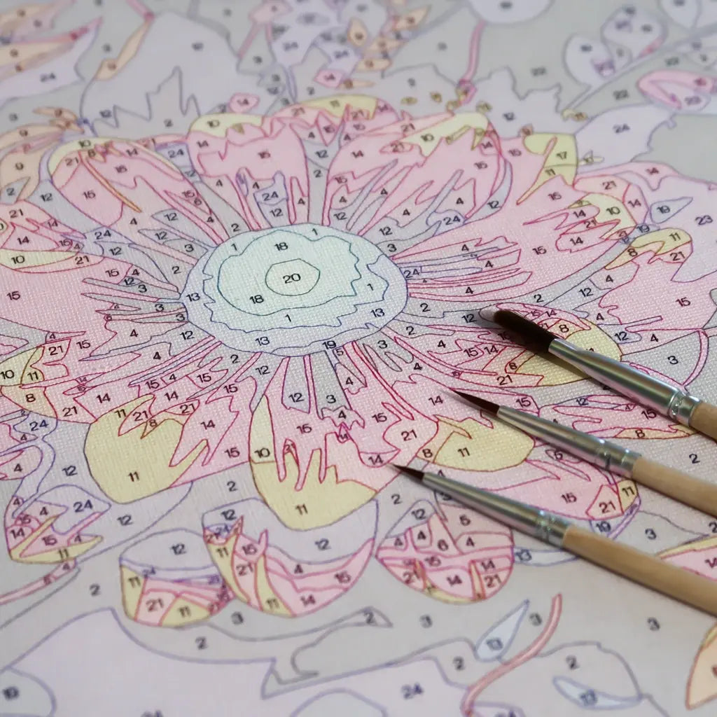 Roses and Ruins - Paint by Numbers Kit | Gothic & Nature-Inspired Art ...