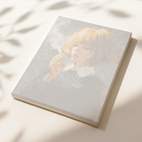 Smoke & Stillness pre-printed numbered canvas showing expressive portrait outline