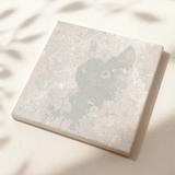 Numbered canvas preview for Soft Bloom Kitty paint by numbers with cat and floral outlines