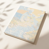 Pre-printed numbered canvas for the Sunny Riverside Cottage riverside landscape