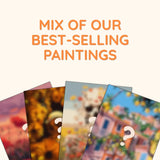 Mega Mystery Gift Bundle showing a mix of mystery ArtSpark paint by numbers kits.