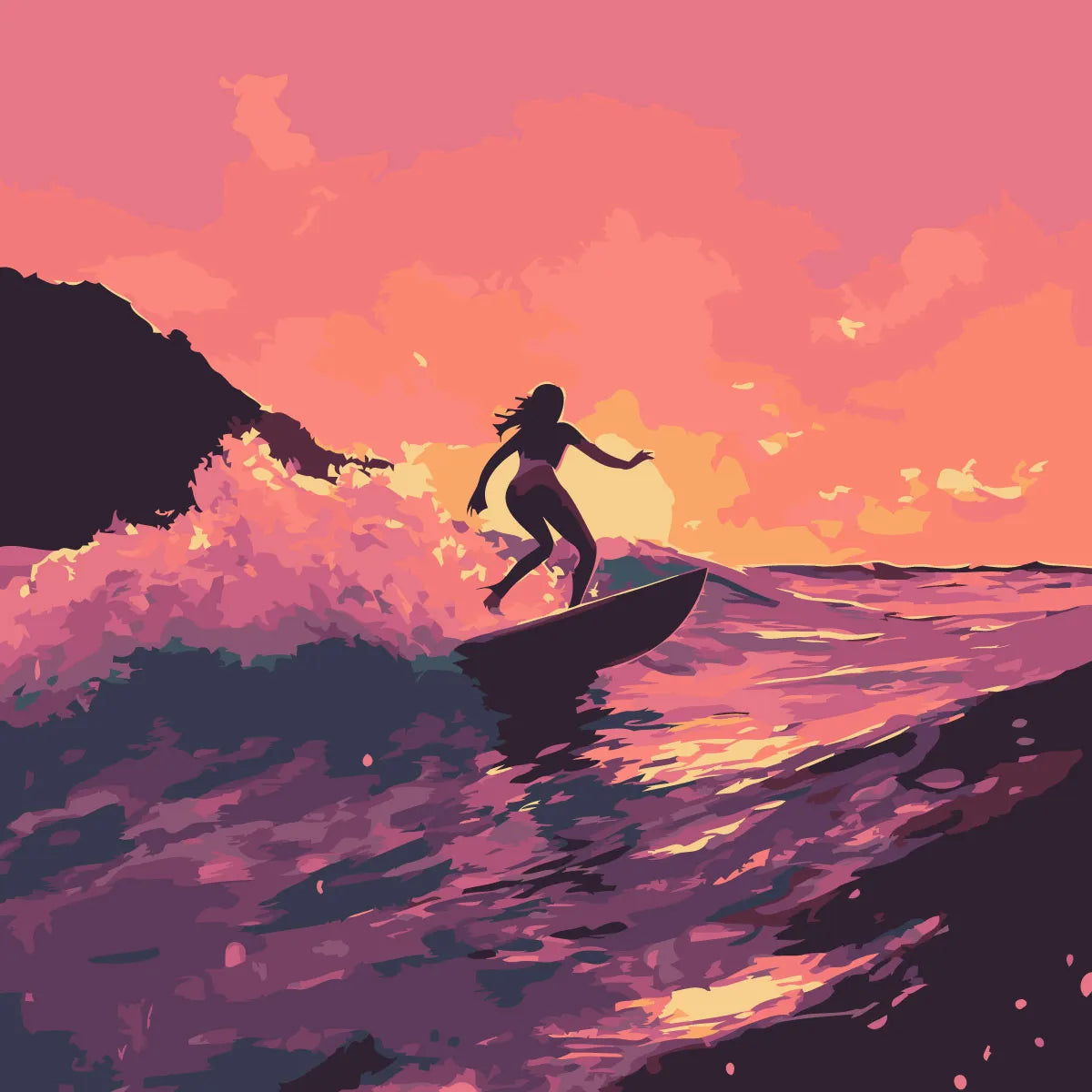 Sunset Waves