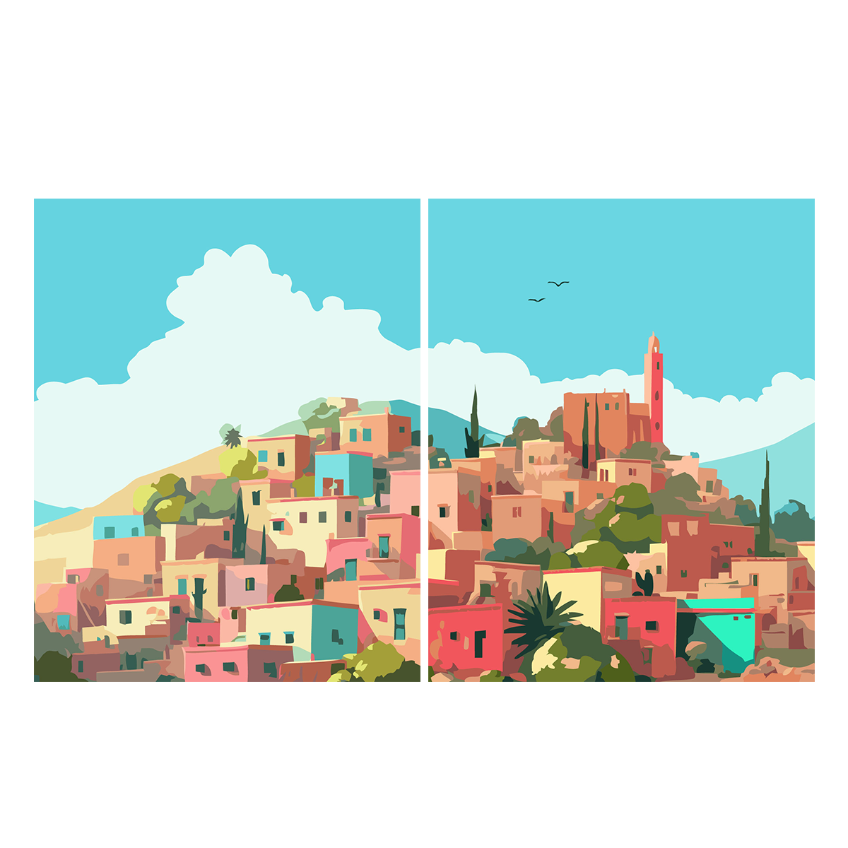 Village Diptych